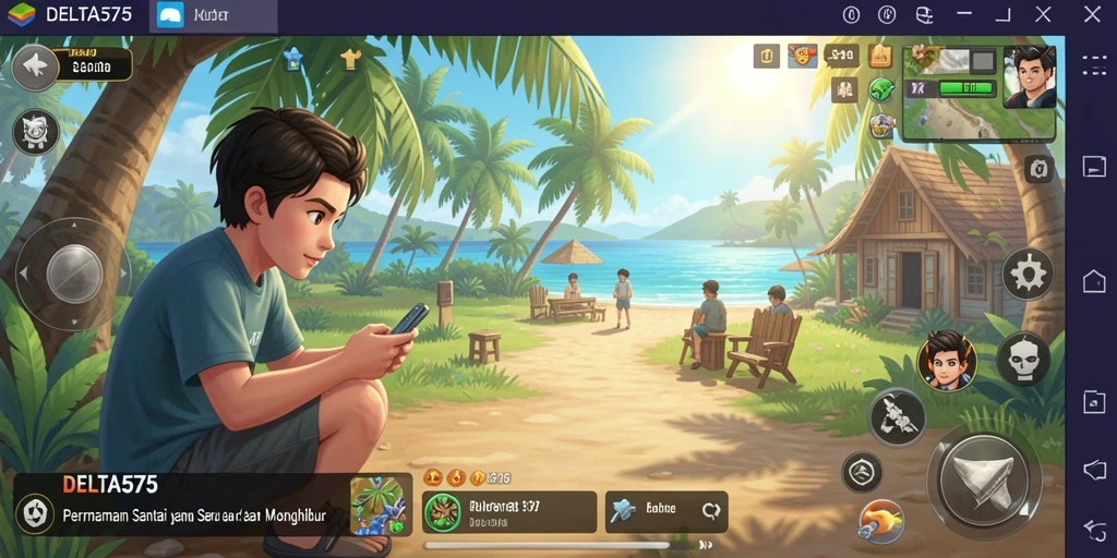Tangkapan layar menampilkan gameplay menarik dari DELTA575.