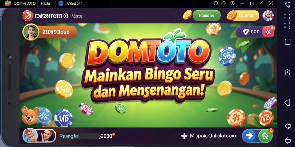 Tampilan gameplay seru dalam DOMTOTO dengan Bingo.