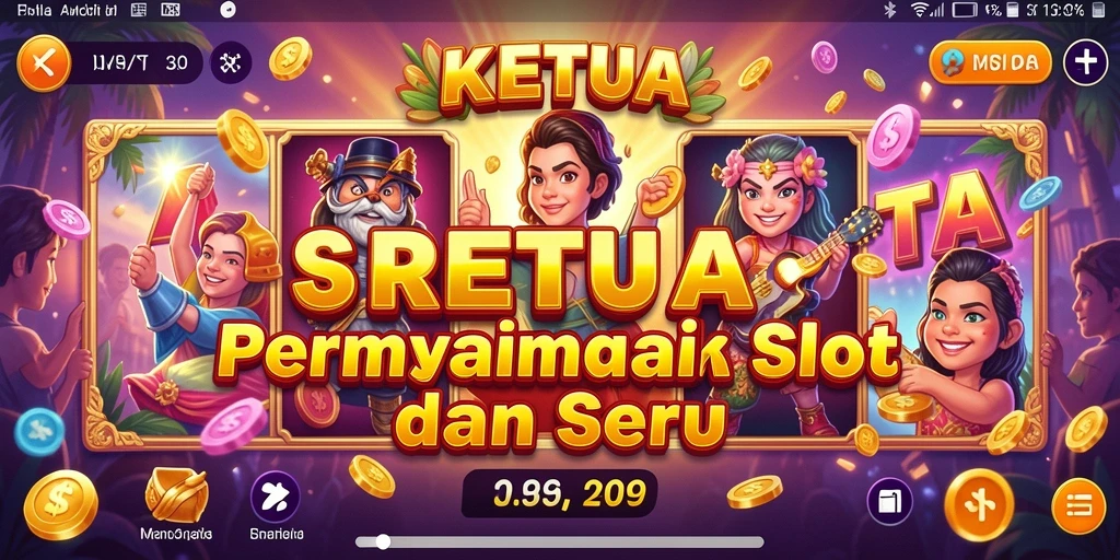 Tampilan utama game Slot KETUA dengan berbagai mesin slot menarik.