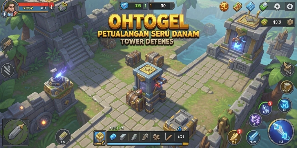 Screenshot OHTOGEL menampilkan aksi intens dalam Tower Defense yang mendebarkan.