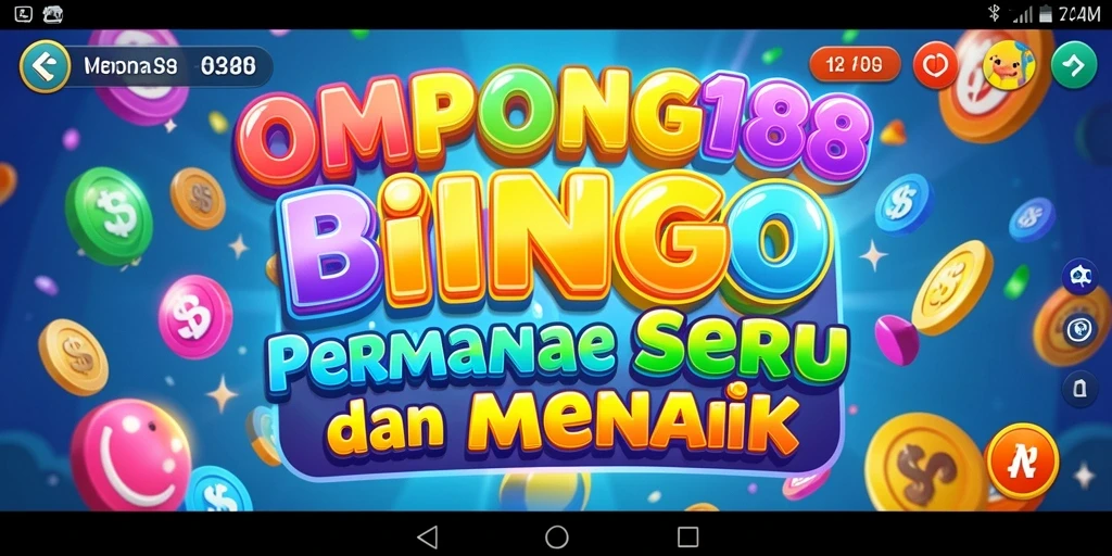 Tampilan dalam permainan Bingo yang seru dan menarik di OMPONG188.