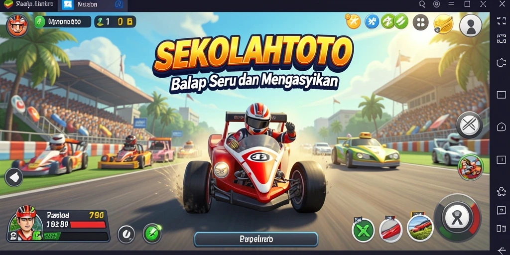 Tampilan gameplay racing yang seru dan mendebarkan.
