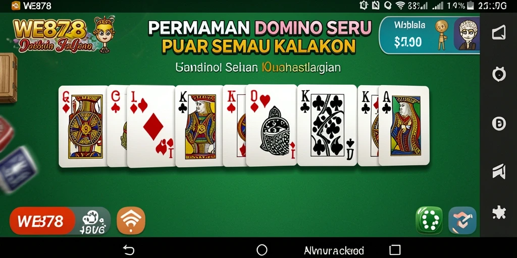 Tampilan menarik dari gameplay Domino WE878 yang seru.